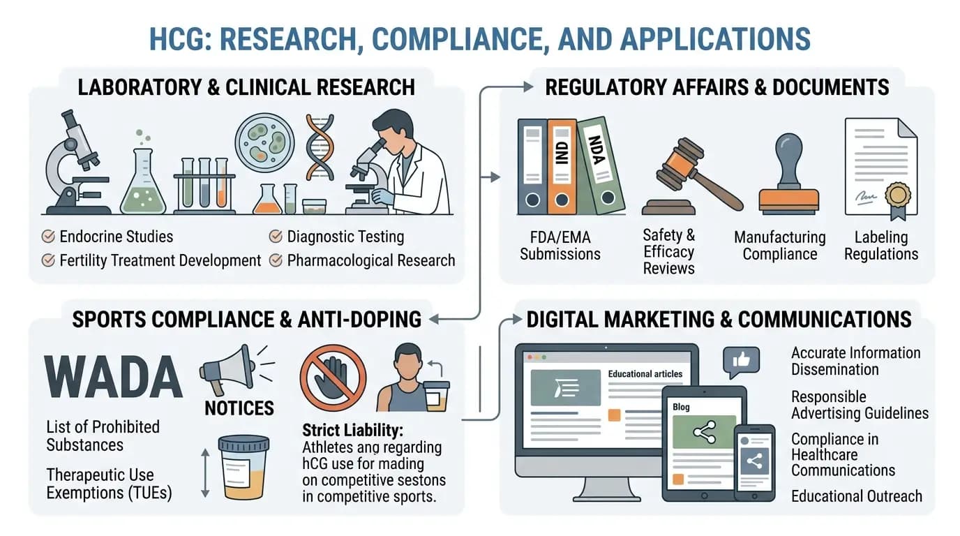 HCG Peptide Compliance Context Illustrated HCG peptide compliance and research context