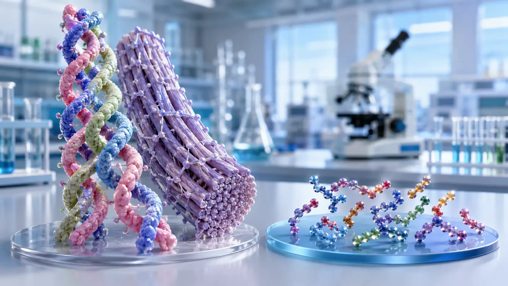 Collagen Research Insights Diagram illustrating the differences between collagen vs collagen peptides.