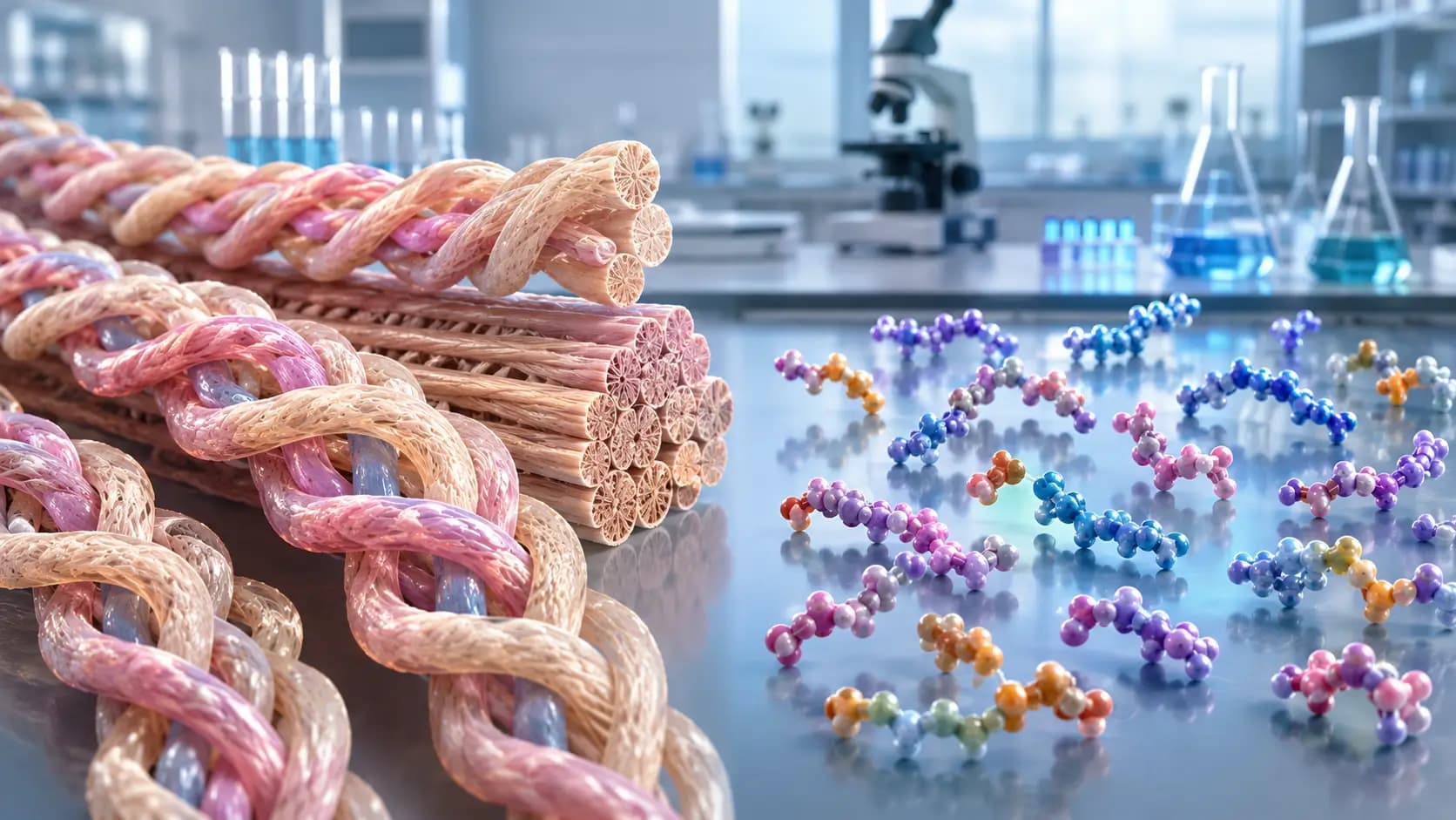 Understanding Collagen Functions Scientific representation of collagen and its biological functions. collagen vs collagen peptides