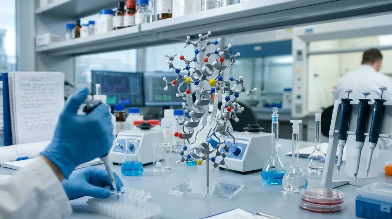 GLP-3 peptide molecular structure and laboratory research setting. — glp3 peptide