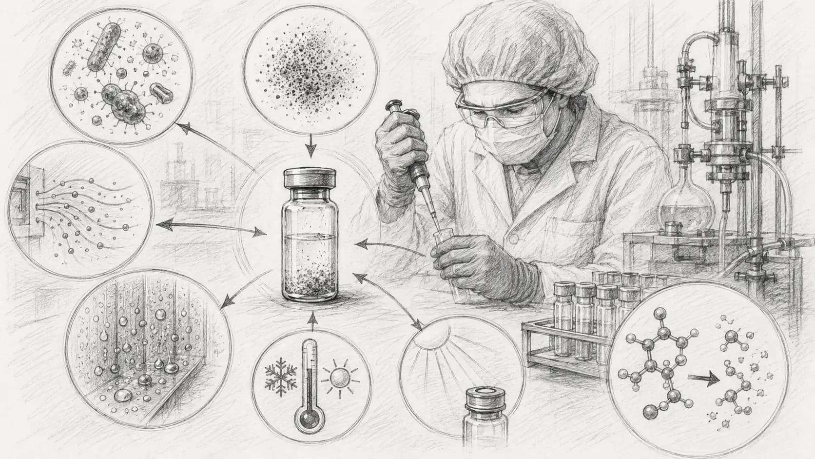 Challenges in Peptide Purification Documenting common pitfalls in peptide synthesis processes visually. peptide purity