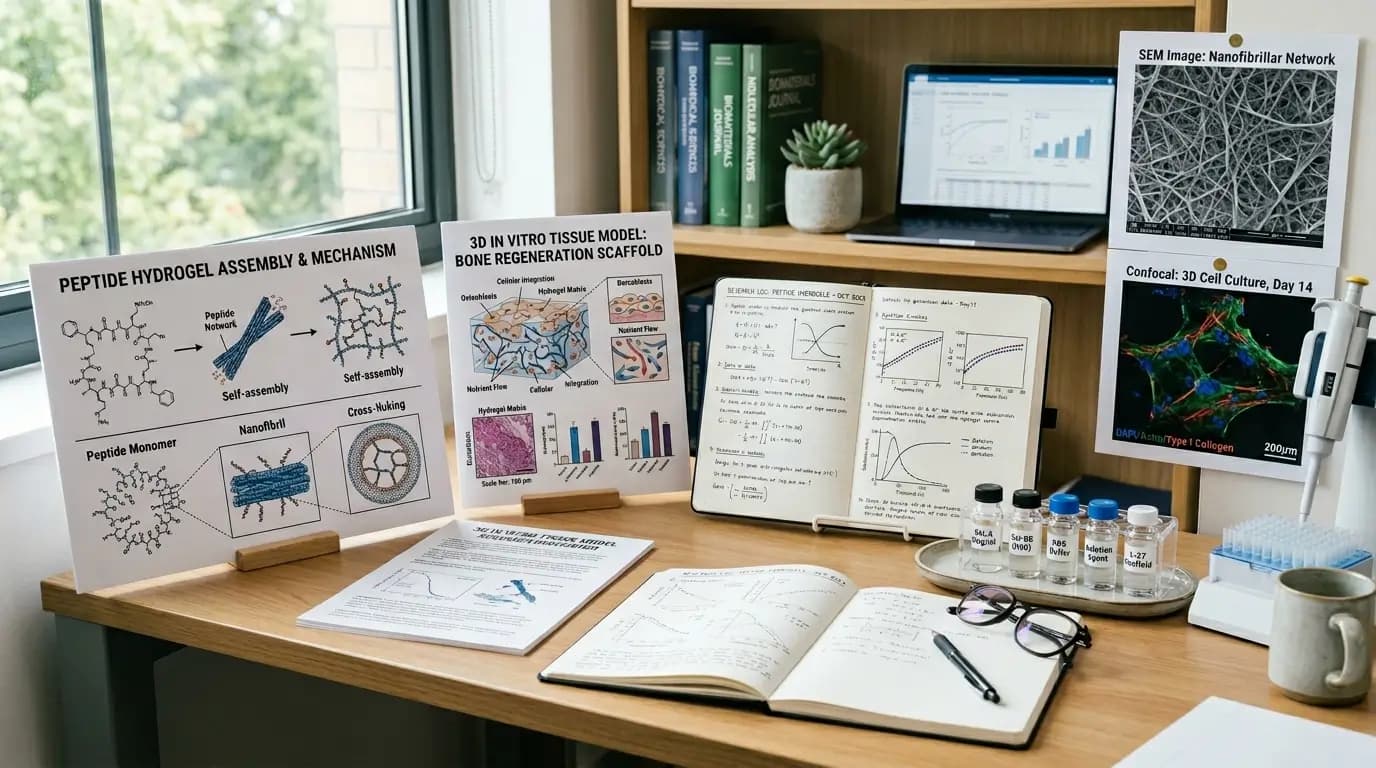 Peptides for Tissue Repair Literature peptides for tissue repair research charts and peptide hydrogel notes