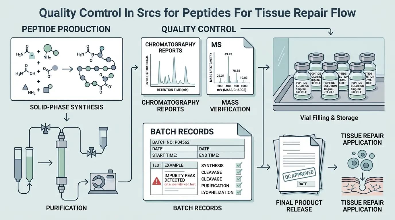 Peptides for Tissue Repair Quality Controls illustrated peptides for tissue repair batch records and chromatography reports